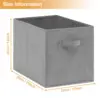 4 PCS Cube Storage Boxes 38*33*33cm Foldable Fabric with Handles Collapsible for Home Office Nursery Organiser - Clothes Basket 3