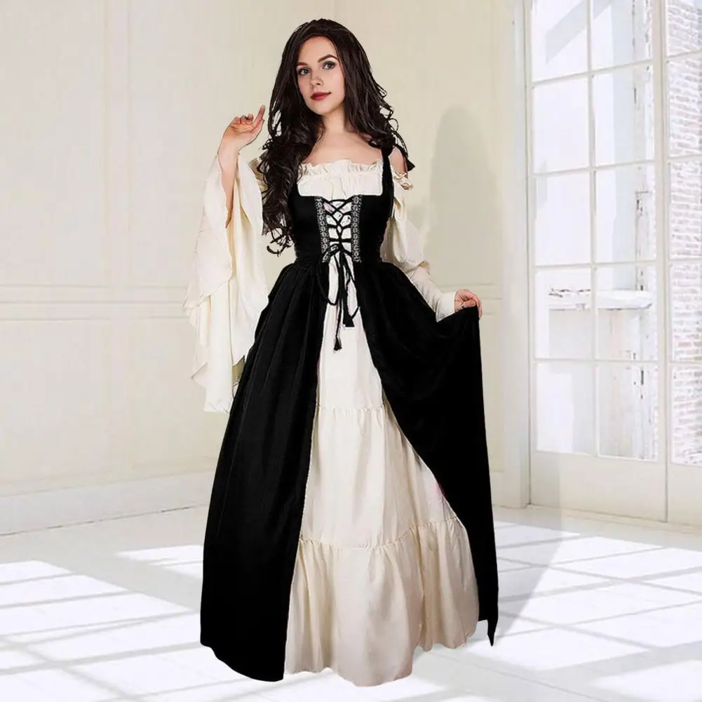 Costumes Halloween Femmes Robe,Halloween Cosplay Robe Victorienne D