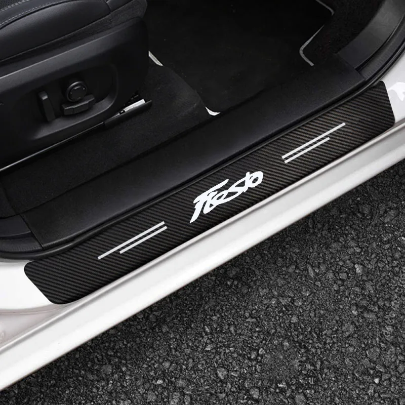 

Carbon Fiber Car Door trunk Sticker For Ford Fiesta MK8 MK7 Car Accessories