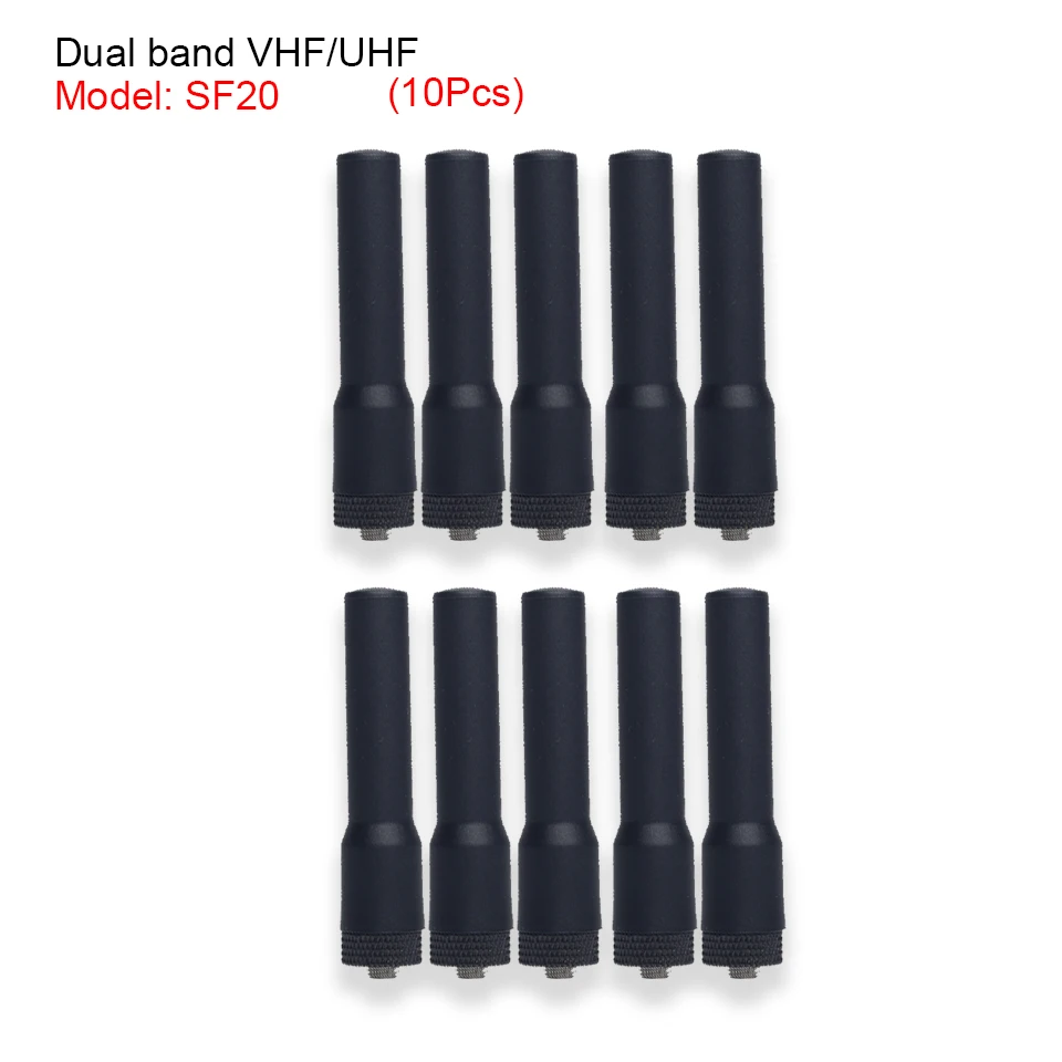 10pcs New BAOFENG SF20 SMA-F Female Antenna VHF UHF For Baofeng UV5R 888S BF-UV82 9RPlus For Kenwood  Accessories 1pcs 33cm 48cm cs tactical sma female dual band vhf uhf 144 430mhz foldable antenna for baofeng uv5r uv82 gl walkie talkie