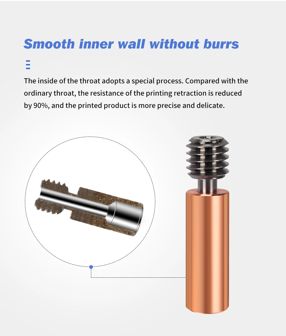 peças de impressora cr10 bi-metal heatbreak cobre