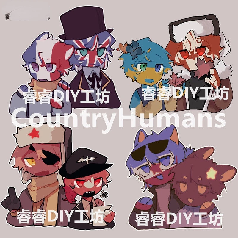 Countryhumans Animation Derivatives Mirror Anime Ch Countryhuman Fold Mini  Mirror Toy Figures Kawaii Print Cosplay Portable Gift - AliExpress