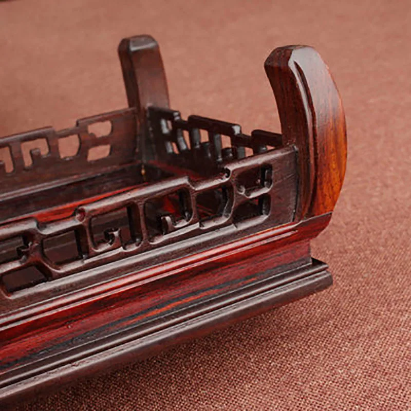 Wood Carving Crafts Decoration, Purple Sand Pot, Buddha Statue, Strange Stone Bonsai, Long Square Row, Bent Foot Platform Base