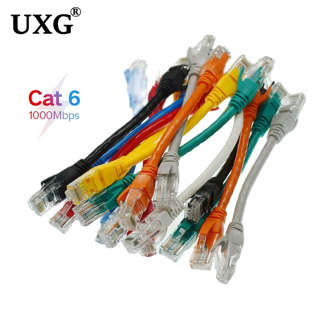 Cat 6 Ethernet Cable 1ft (6 Pack) (at a Cat5e Price but Higher Bandwidth)  Flat Internet Network Cable - Cat6 Ethernet Patch Cable Short - White Cat6