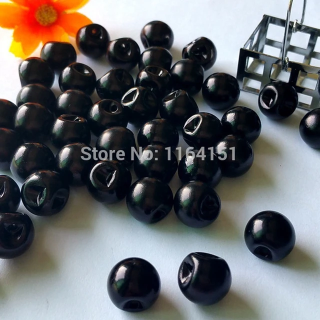 50pcs/set White Black Pearl Buttons 10mm Metal Shank Pearls Button Sewing  Crafts