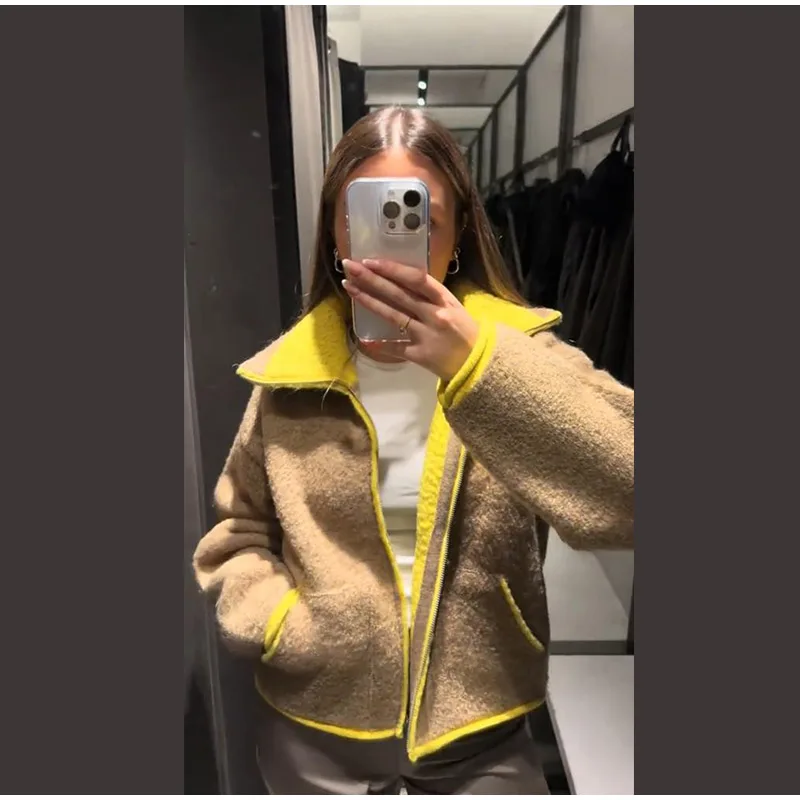 2026 Spring New Contrast Knitted Cardigan Jackets For Women Elegant Long Sleeve Pockets Zipper Sweater Street Lady Chic Outwear 28 S2a1be143913f44859902af6d1eba39b5z