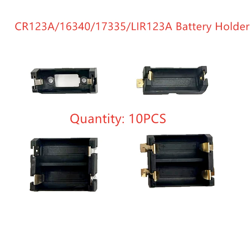 10PCS CR123A X1 16340 battery box LIR123A battery holder One batteries