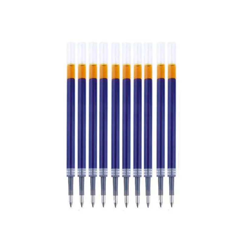 50Pcs/set 11cm Press Type Gel Pen Refill 0.45mm Thick Diameter Red Blue Black Refill 0.5mm Tip Student Writing Stationery K35 6