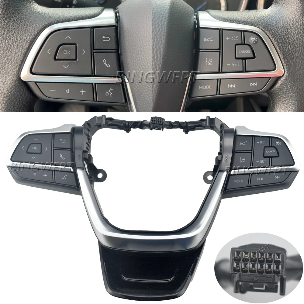 

High Quality Steering Wheel Replacement Cruise Control Buttons Switch For Toyota Highlander 2021 2022 2023