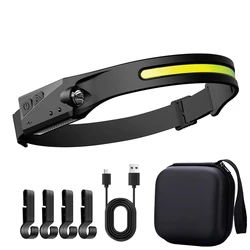 LED Induction Rechargeable Headlamp - Camping & Work Light with Built - in Battery (Package List)