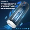 HESEKS Automatic Man Masturbator 7 Telescopic Vibrator Super Sound off Vaginas Blowjobs Vagina Male Masturbate