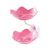 Double Layer Flowers Lotus Shape Draining Soap Dish Soap Box Plate Holder Portable Punch-free Soap Tray Bathroom Accessories 5
