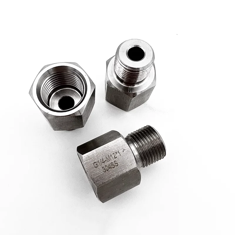 1PC 1/4" BSPP Female To M12x1 Male Thread 304 Stainless Steel High Pressure Pipe Fitting Connector
