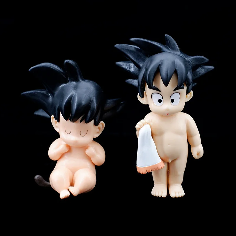 Figura de Dragon Ball de 10cm edición infantil, Mini Toalla de baño con  trasero desnudo, muñeco de bebé de Goku, modelo de Anime periférico Kawaii,  juguete para niño| | - AliExpress