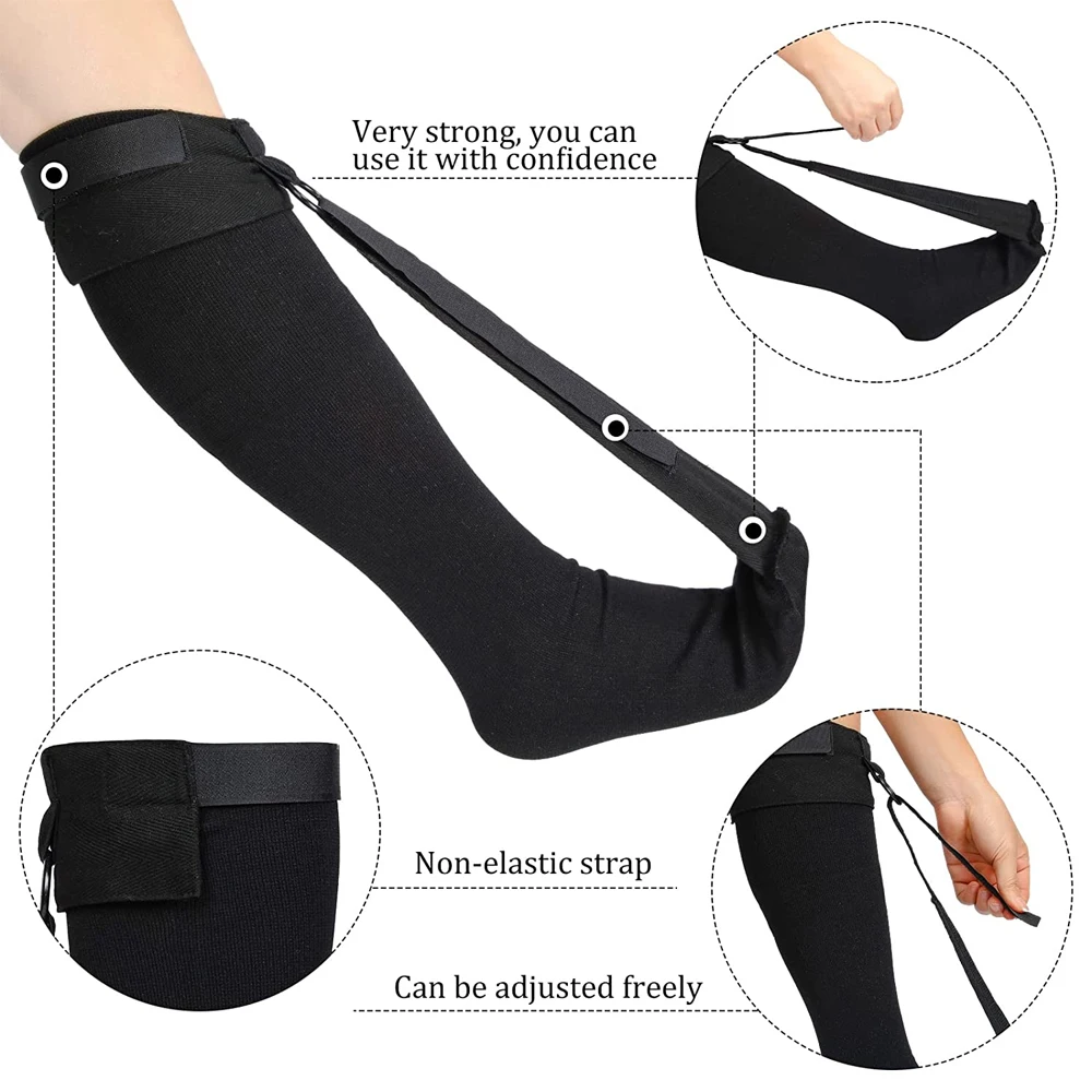 1Set Foot Drop Plantar Fasciitis Night Sock Stockings Soft Stretching Boot Splint for Sleeping Heel Pain Relief Compression