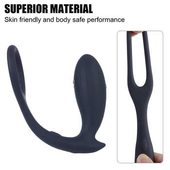 Electric Shock Anal Vibrator Penis Ring Delay Ejaculation Ring Wireless Remote Butt Plug Prostate Massager Sex Toys for Men 6