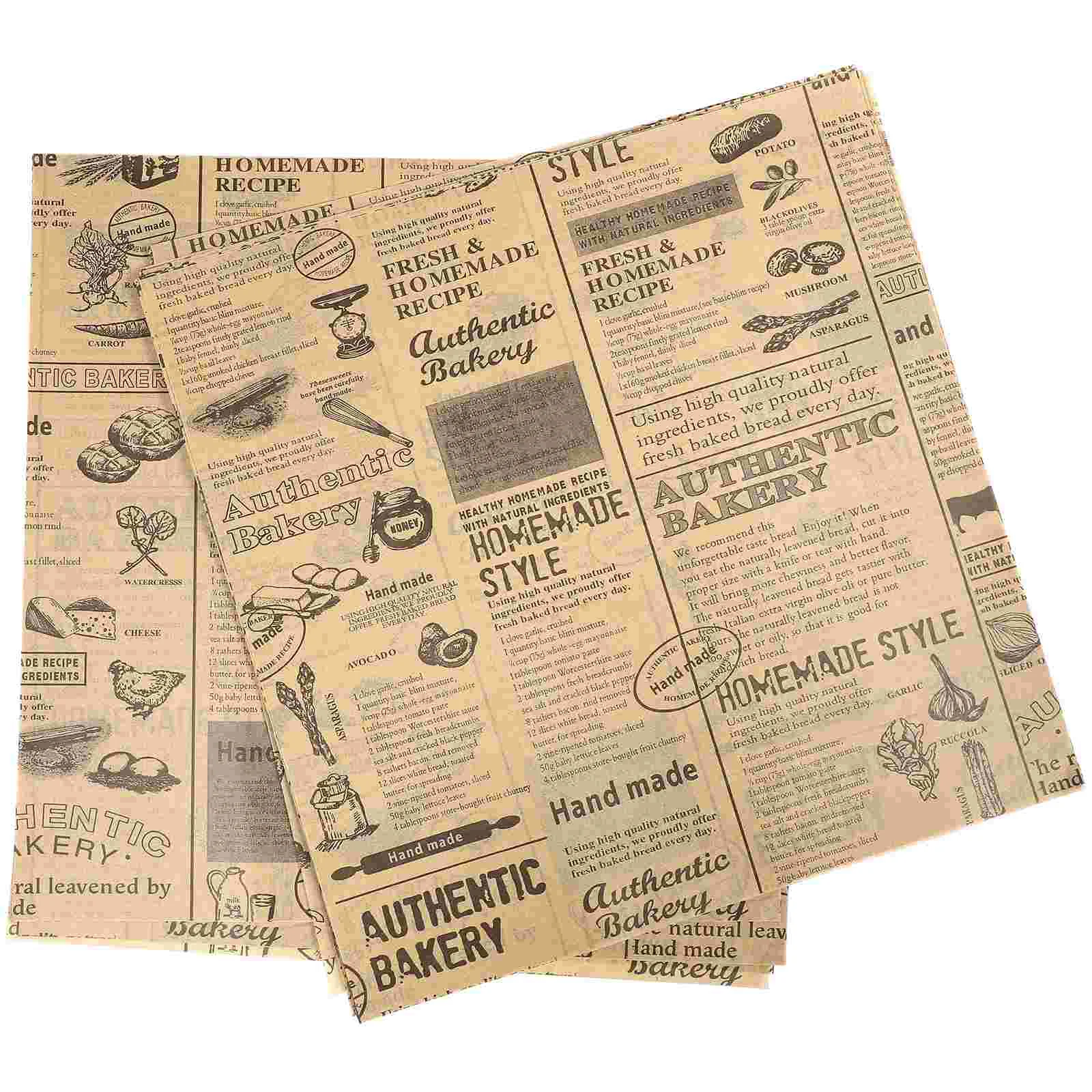 

Oil-Proof Wax Paper Waterproof Food Wrapping Burger Fries Bread Sandwich Paper Wedding Party Baking Tools