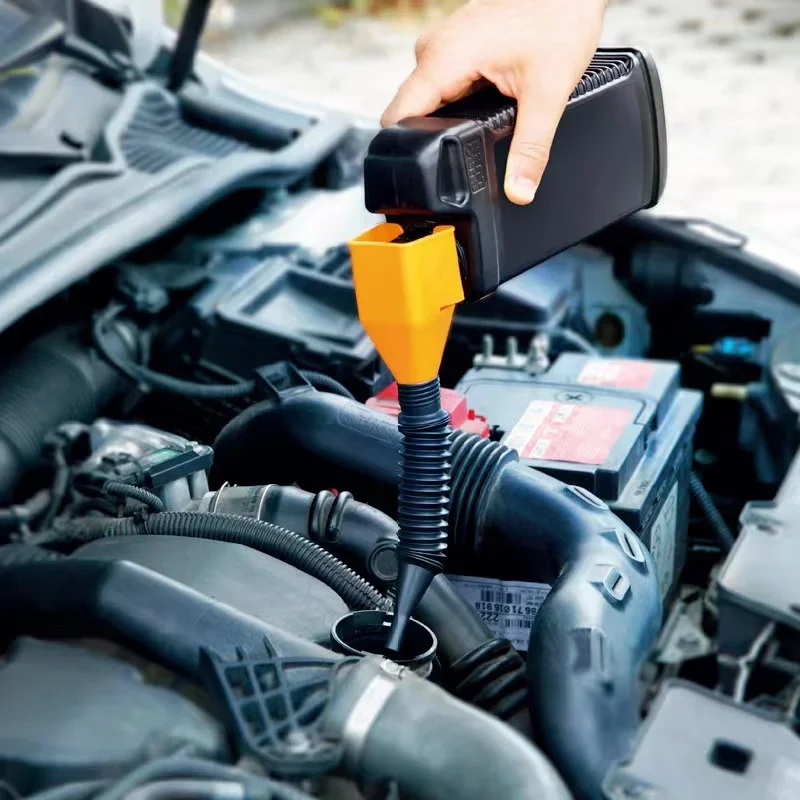Plastic Car Motorcycle Refueling Gasoline Engine Oil Funnel Filter Transfer Tool Oil Change Funnel Free Hand Support