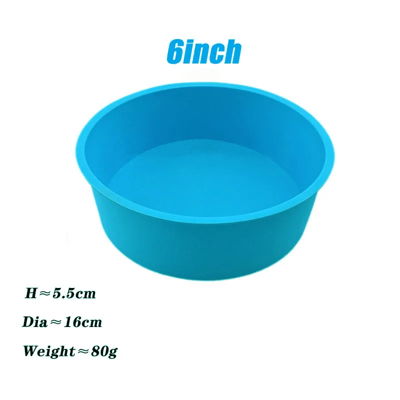 Silicone Nonstick Round Cake Mold for Baking, Pastries, and Desserts (4-10 Inch)