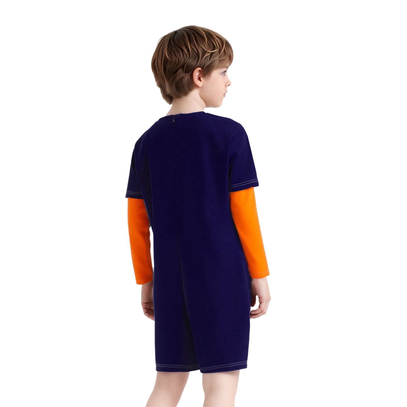 Anpassbare Kleidung für Kinder mit besonderen Bedürfnissen, Baumwoll-Strampler, Rundhalsausschnitt, lange Ärmel, Reißverschluss, einteiliger Overall, ideal für den ganzen Tag – Detail 23