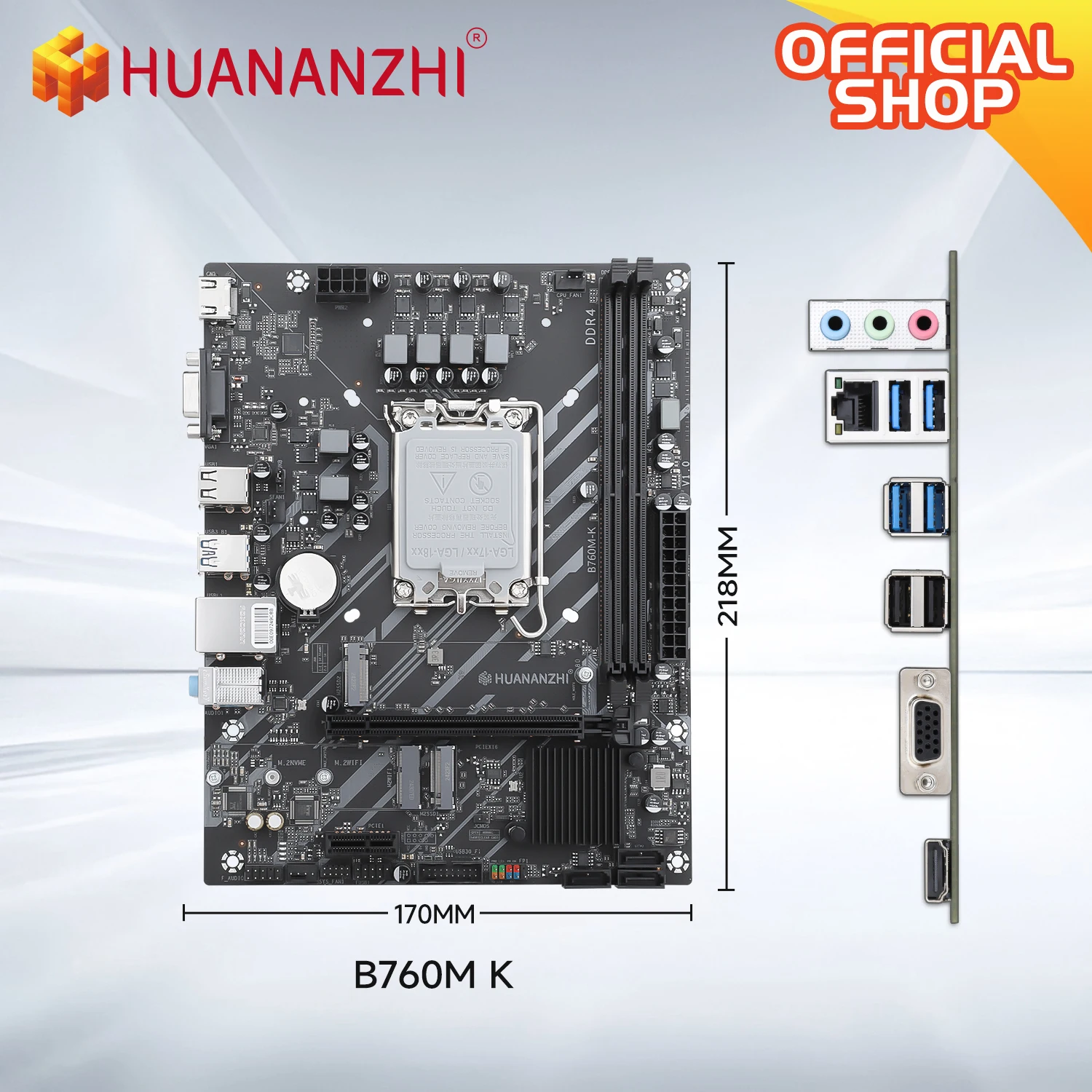 HUANANZHI B760M K M-ATX DDR4 Intel LGA 1700 اللوحة الأم - Image 4