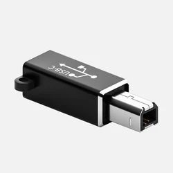 Universal USB Type C to USB B Adapter for Printers and MIDI Keyboards (Black)