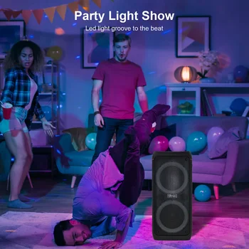 Powerful Bluetooth Speaker Portable Sound box Large Subwoofer Wireless Stereo Music Karaoke Column Support FM SD USB with Mic 2