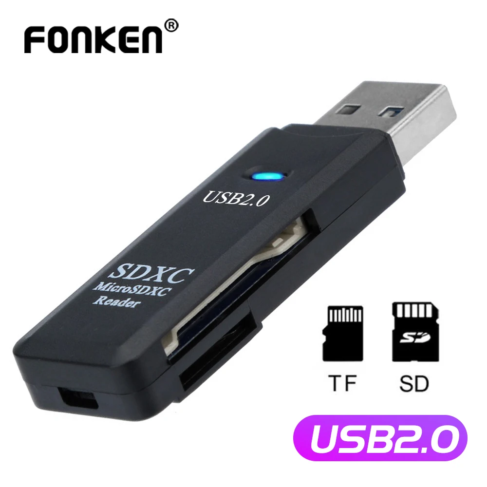 USB Card Reader Micro SD TF Memory Card OTG Adapter PC Laptop Extension Converter Mobile Phone Reader Rider USB 2.0 usb card reader