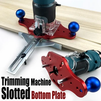 Base per router di legno Macchina per rifilatura per la lavorazione del legno Piastra inferiore con intaglio Piastra di montaggio per fresatura in bachelite Smusso scanalato