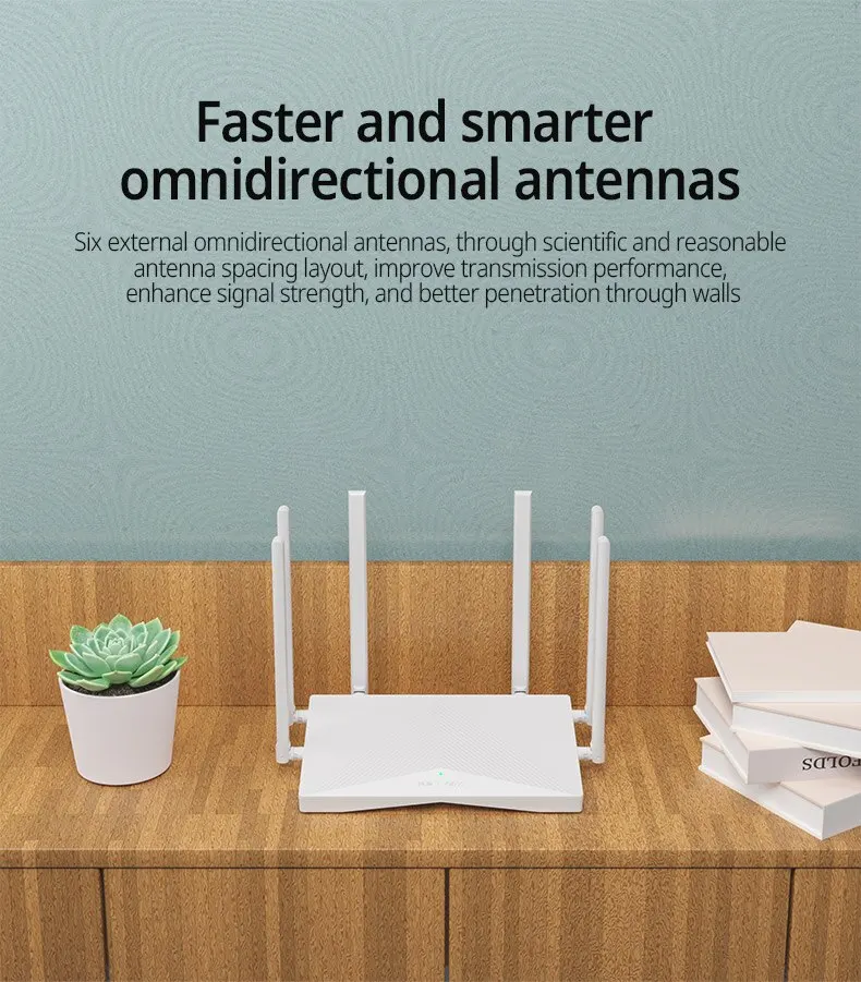 Wifi Router FEIYI AC2100 Dual Band Gigabit 2.4G 5.0GHz 2034Mbps Wireless Router Wifi Repeater with 6 High Gain Antennas