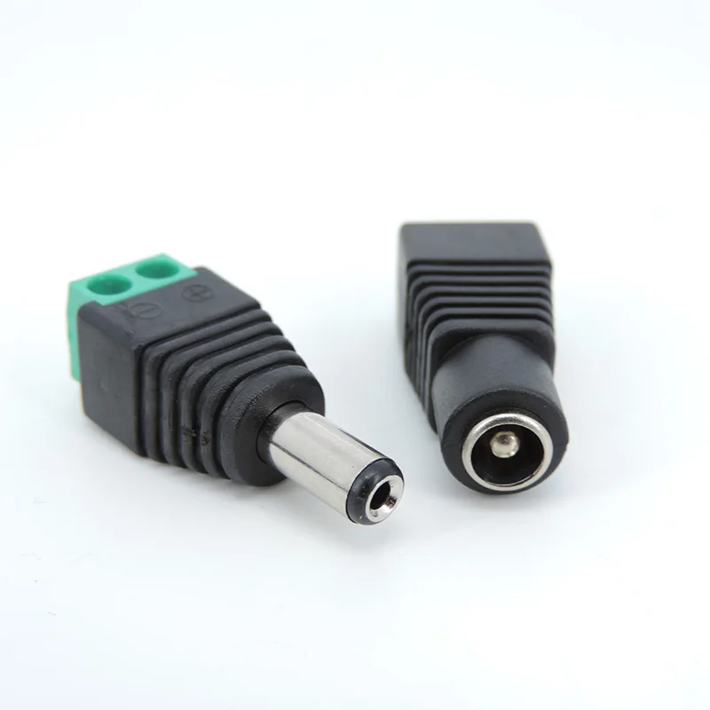 

10pcs Male female DC connector 2.1*5.5mm 5.5x2.1mm Power Jack Adapter Plug Cable Connector for 3528/5050/5730 led strip light