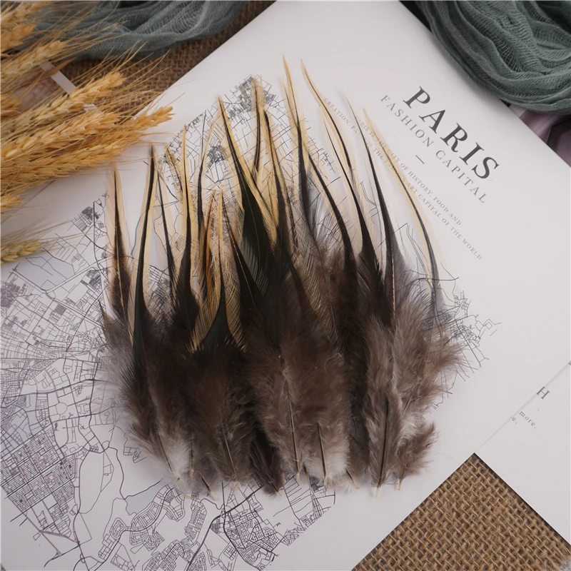Pheasant Feathers Craft Feathers Natural Feathers Natural Pheasant Feathers for Crafts Chicken Plume Dream Catcher Accessories DIY Jewelry Creation Holiday Handicraft Decorations