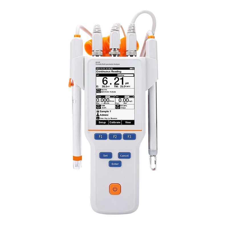 

Multi-parameter Sensor Aquarium Water Quality Testing M310F Portable Multiparameter PH/ISE/EC/DO Meter