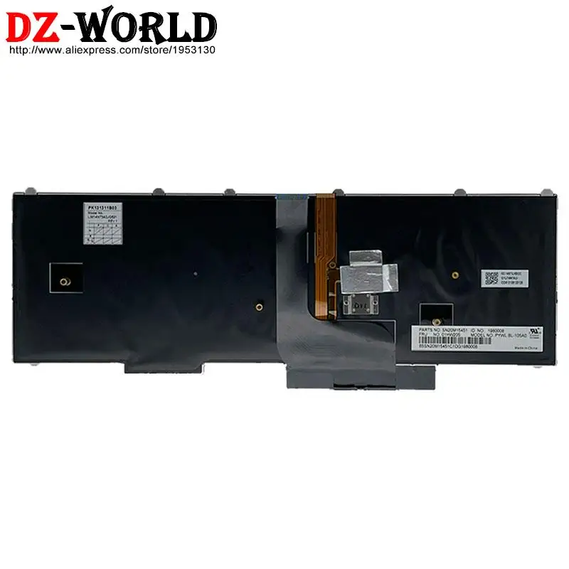 Teclado Retroiluminado para Laptop Thinkpad Lenovo P51 P71 P50 P70 uk pt br Nós Não Cfr kz Ele sk é cz lt Ara hb il Espanhol Portuguesa - Imagem 3