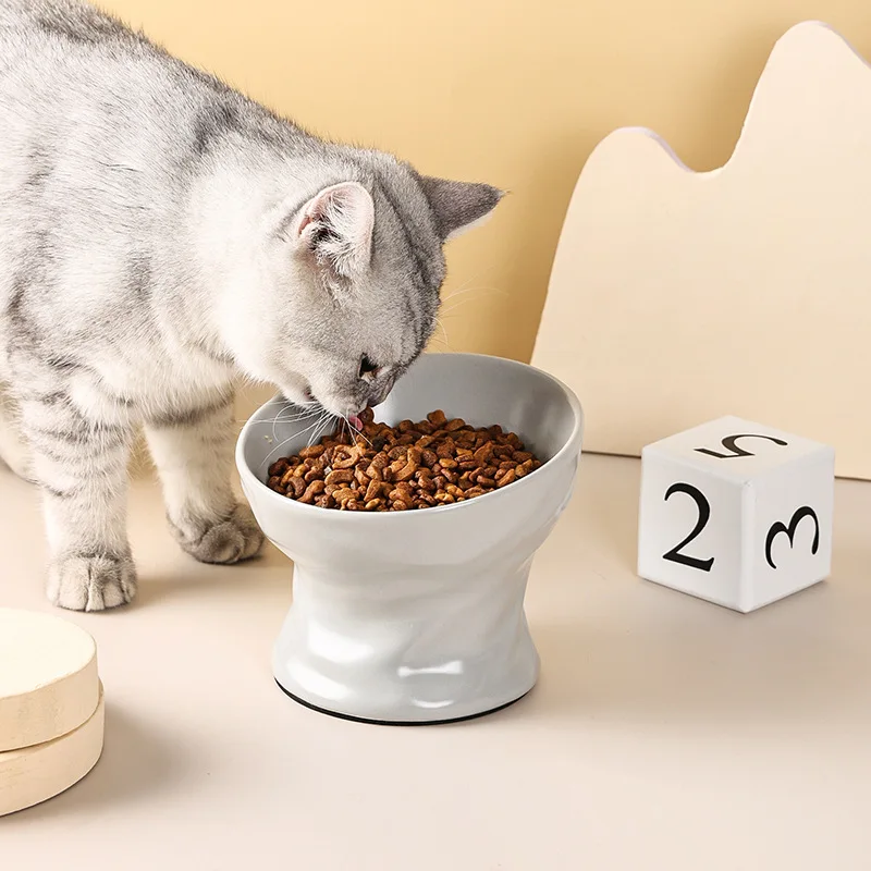 

Cat Ceramic Bowl Nordic Pet Food Water Feeders Elevated Small Dogs Drinking Eating Supplies Puppy Accessories