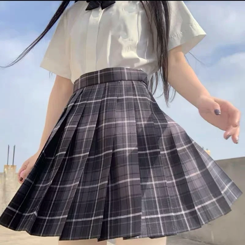Pleated Skirt Women Plaid Skirt Mini Skirts Womens 2022 Tennis Skirt Pink Black Skirt Y2k Japanese School Girl Uniform Faldas nike tennis skirt
