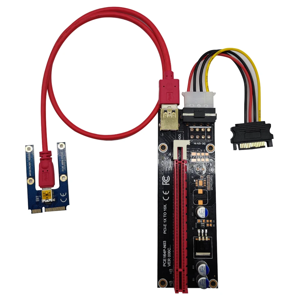 USB 3.0 PCI-E Riser Adapter Card Power Cable