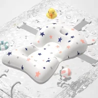 Coussin de soutien de bain pour bébé, siège flottant pliable, coussin de bain réglable pour nouveau-né, filet de sécurité pour nourrissons, hamac 3