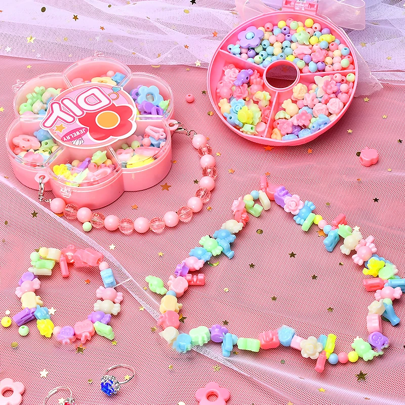 Handmade Beaded Jewelry Kit for Kids DIY Craft Toy