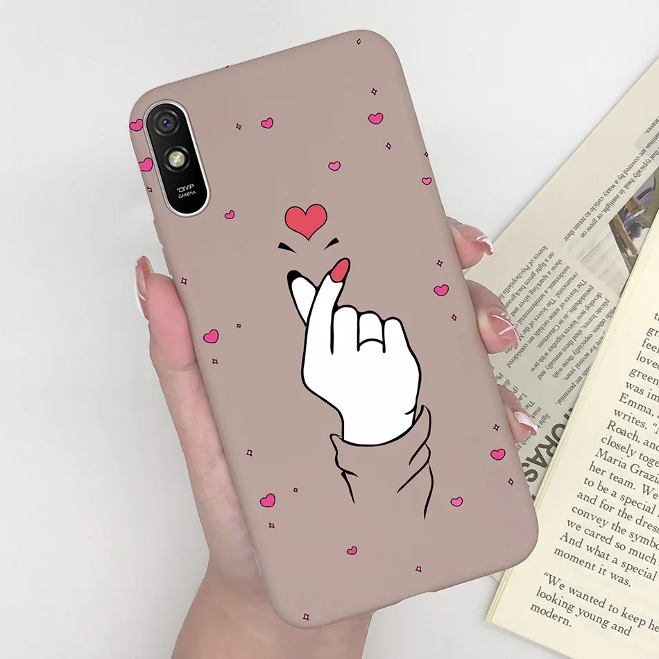 Fashionable Butterfly Heart Pattern Silicon Phone Cover for Xiaomi Redmi 9 Series