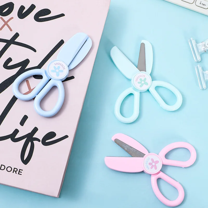 1pc Cartoon Cute Scissors For Students', Not Hurting Hands,  Multi-functional Student Scrapbook Scissors, Art Cutting Paper Knife