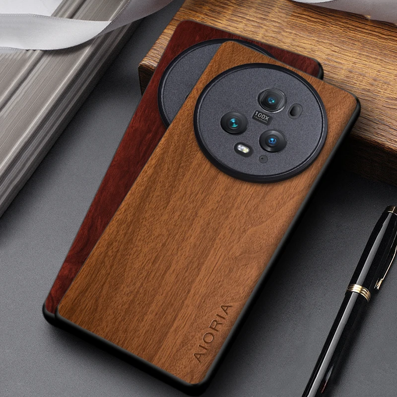 Elegant Wooden Pattern PU Leather Case for Honor Magic Series - Unique Design