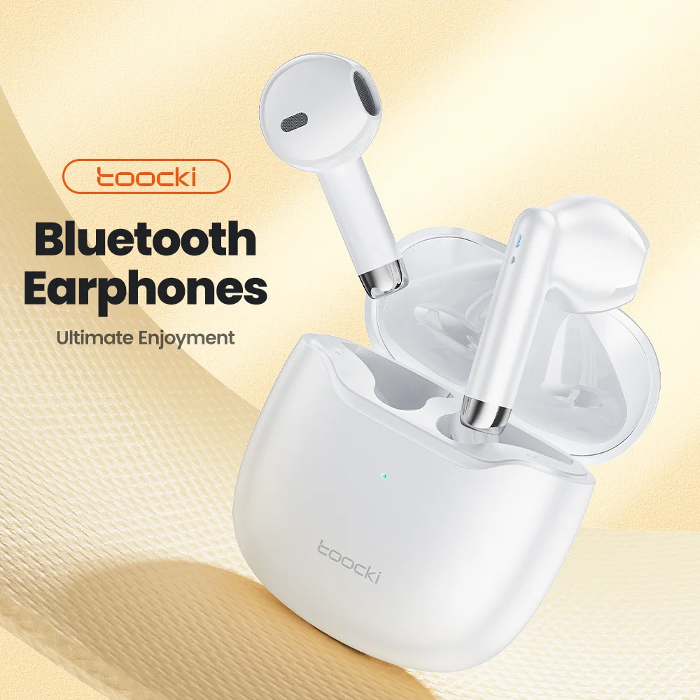Toocki V08 TWS Bluetooth 5.3 Wireless Earphones IPX4 Waterproof Mono-binaural Mode Compatible Touch Control Headphone with Mic