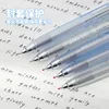 Planwith 2PC/Set Gel Pen Low Center of Gravity Press 0.5mm Black Neutral Pens Comfortable Grip of Silicone Pen Transparent Shell 5