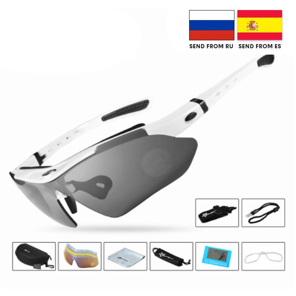 Polarized Cycling Glasses Cycling Sunglasses Outdoor Sport Road Bike MTB Men's Glasses TR90 Goggles Eyewear 5 Lens