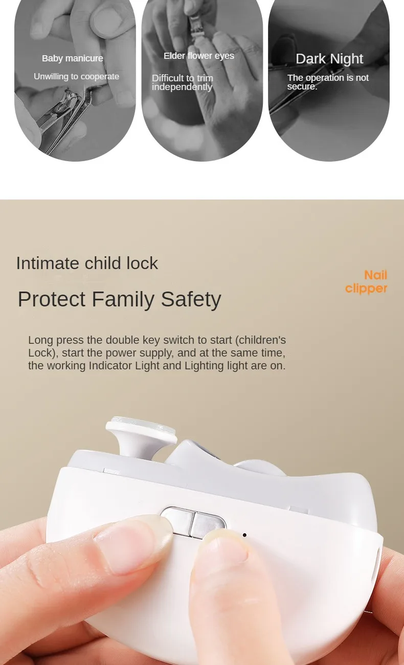 Automatic Nail Care Kit for Manicure and Pedicure