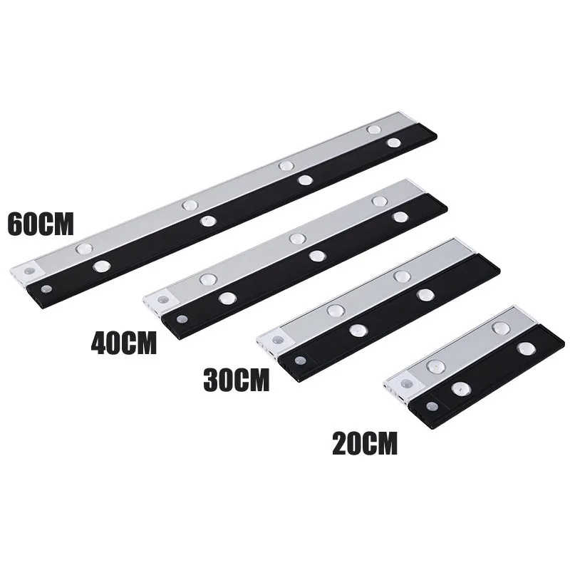 Night Light With Motion Sensor Rechargeable USB LED Strip Lights For Bedroom Bedside Table Kitchen Cabinet Lamp