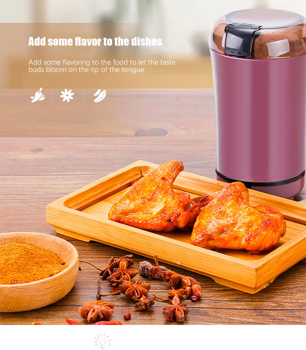 Fresh grind: electric coffee and spice grinder with stainless steel blades