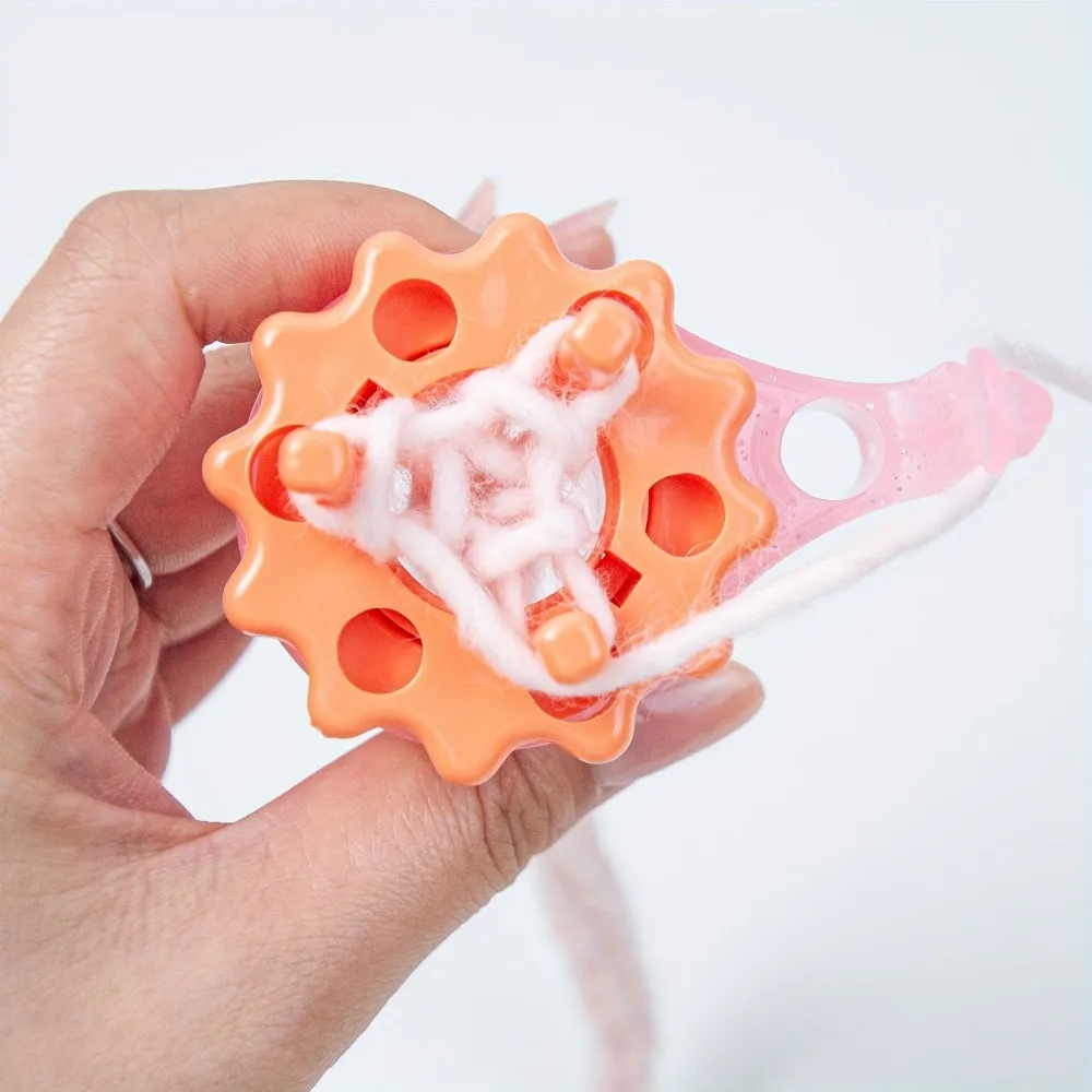 직조용 DIY 꼰 로프 메이커, 더블 헤드 회전 플라워 어레인저, 섬유 원사 양모, 팔찌 및 핸드 로프에 이상적