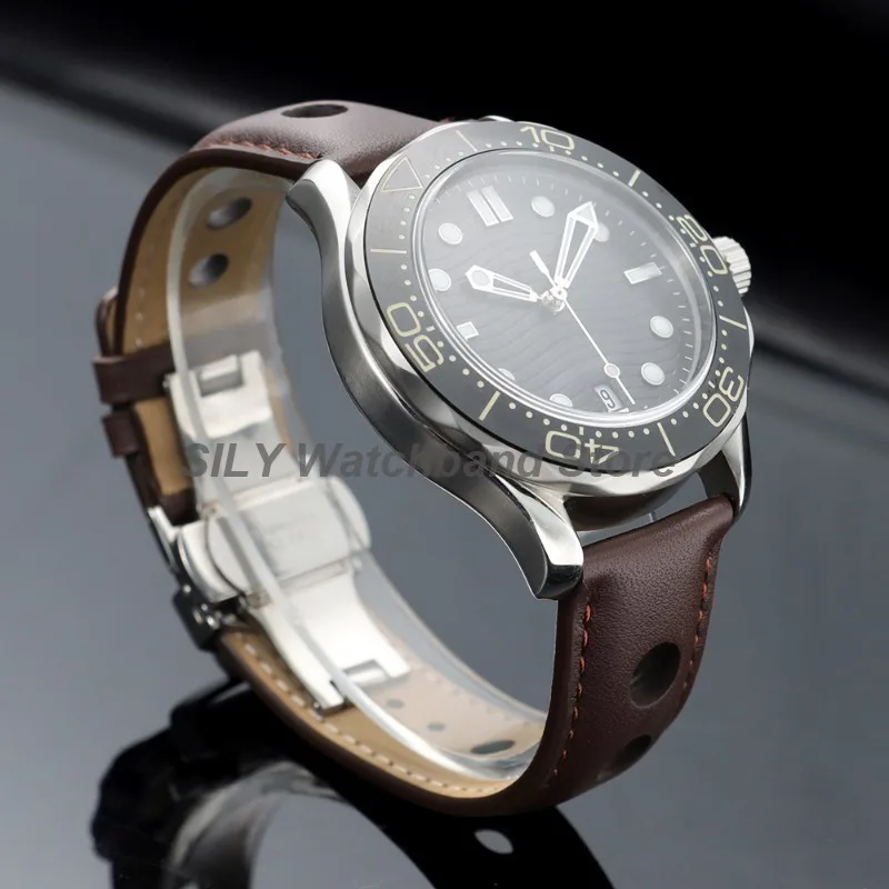 Vintage Genuine Leather Watchband with Butterfly Clasp - Fashionable 20mm Cowhide Strap